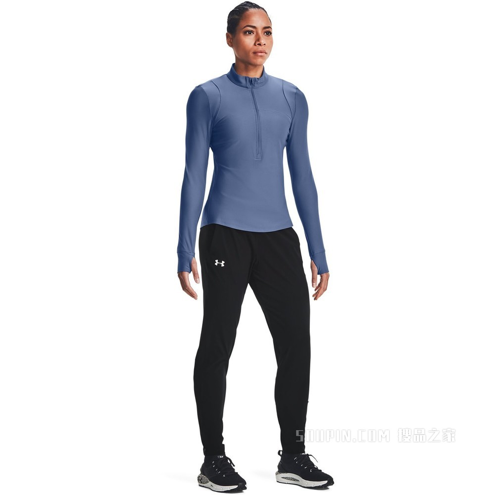 女士UA Qualifier 1/2拉链运动上衣