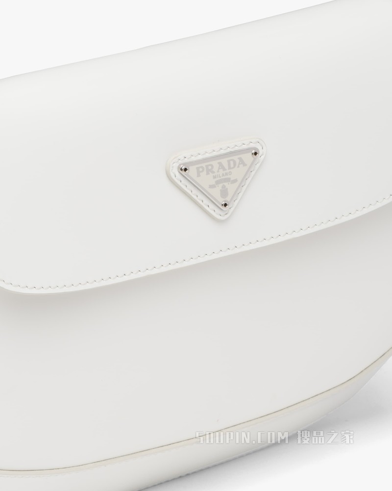 Prada Cleo 亮面皮革翻盖式单肩包