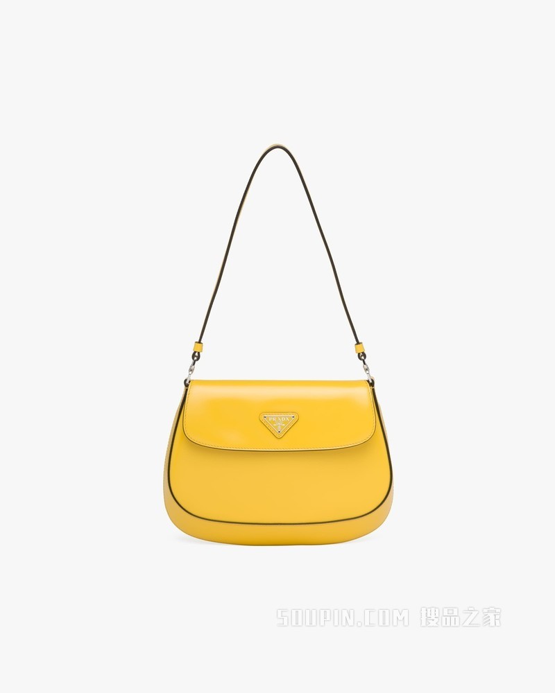Prada Cleo 亮面皮革翻盖式单肩包