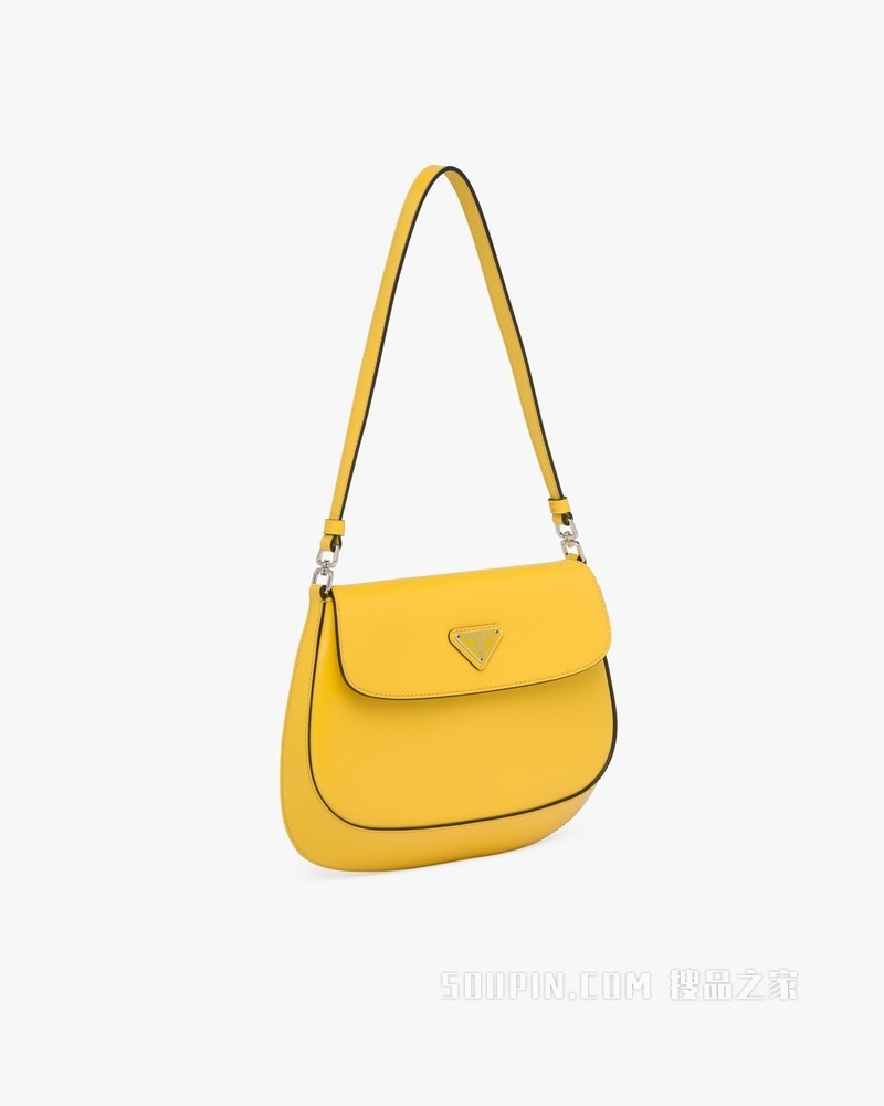 Prada Cleo 亮面皮革翻盖式单肩包
