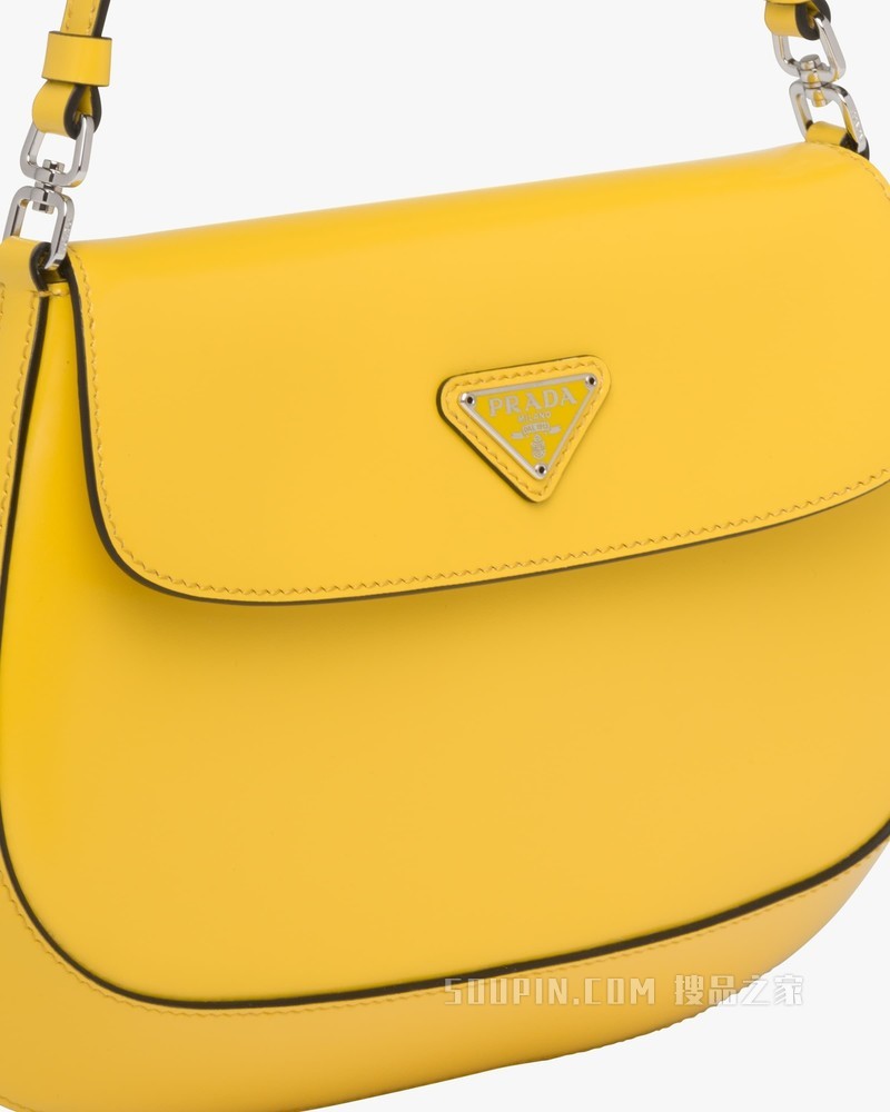 Prada Cleo 亮面皮革翻盖式单肩包