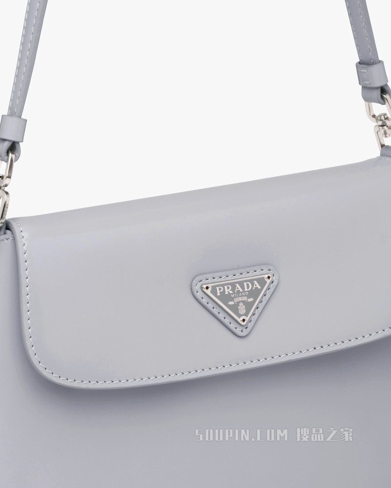 Prada Cleo 亮面皮革翻盖式单肩包