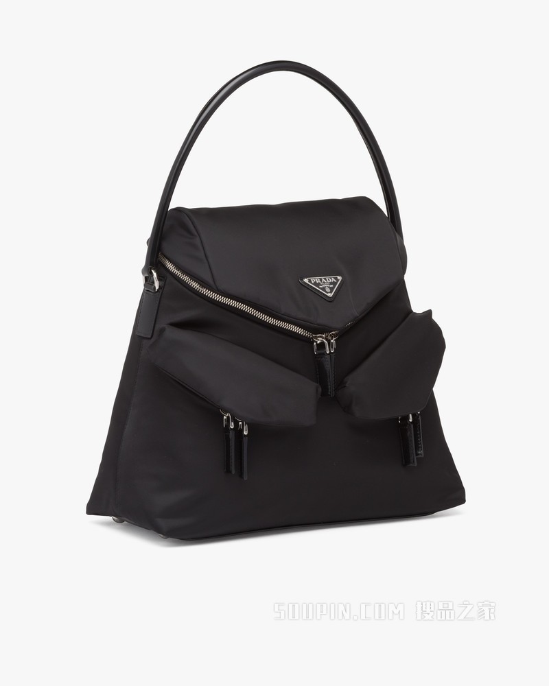 Prada Signaux 尼龙和皮革手提包