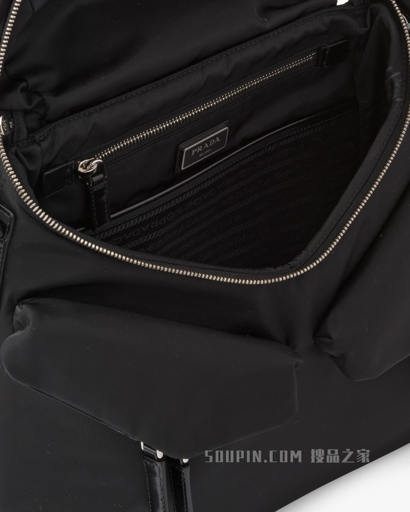 Prada Signaux 尼龙和皮革手提包
