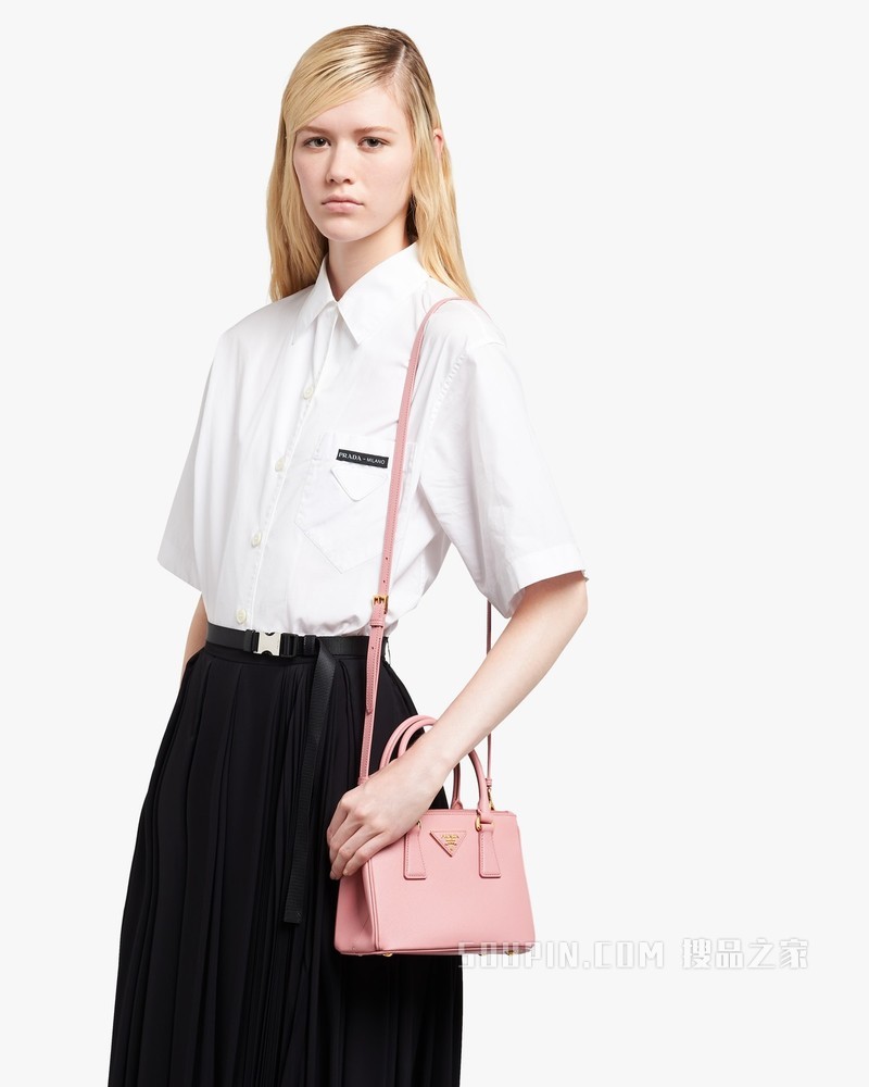 Prada Galleria Saffiano 皮革迷你手袋