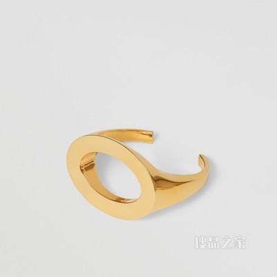 镂空设计镀金手镯 (浅金色) - 女士