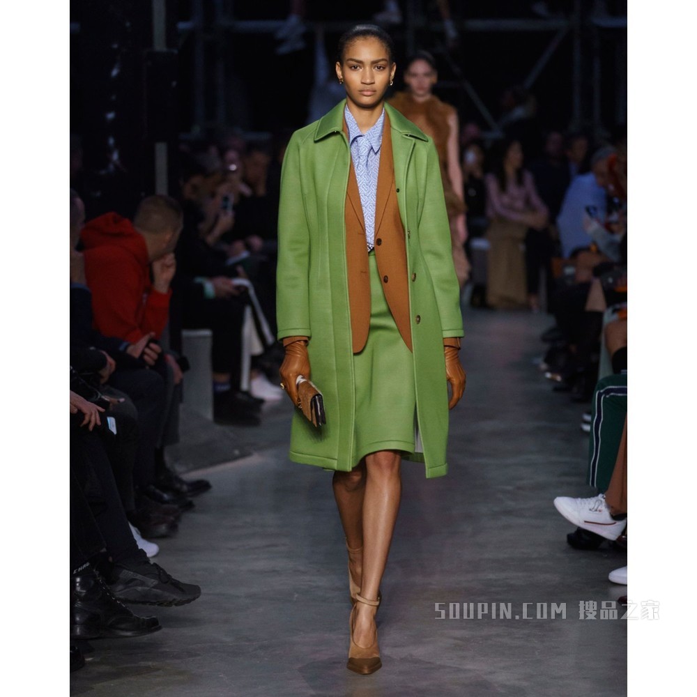 小号镀金链饰耳环 (浅金色) - 女士