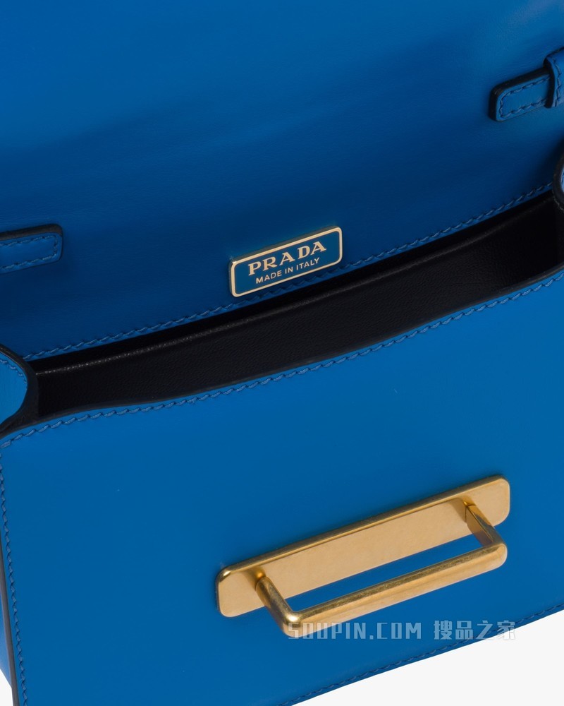 Prada Cahier 皮革单肩包