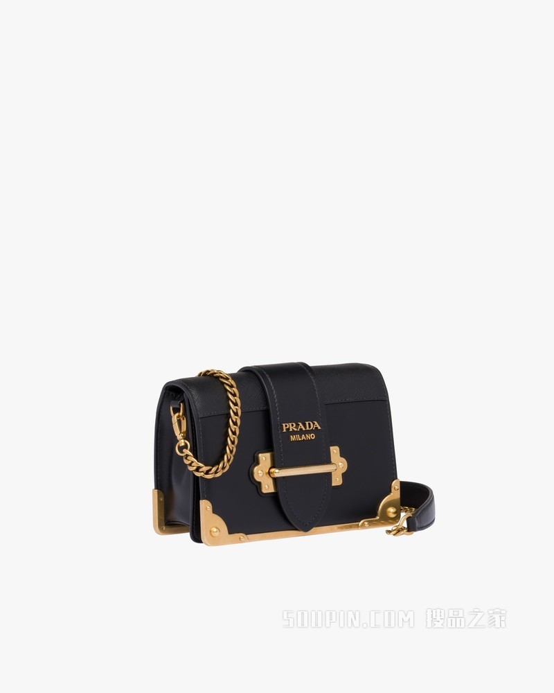 Prada Cahier 皮革单肩包