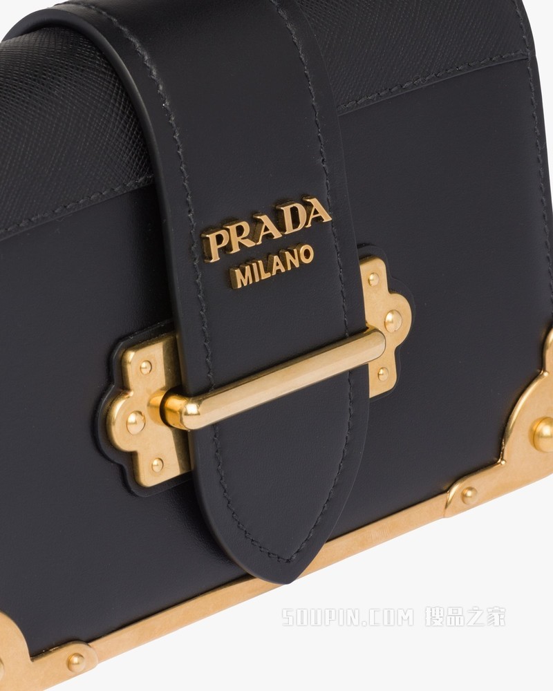 Prada Cahier 皮革单肩包