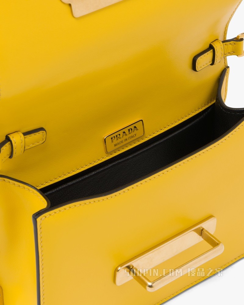 Prada Cahier 皮革单肩包