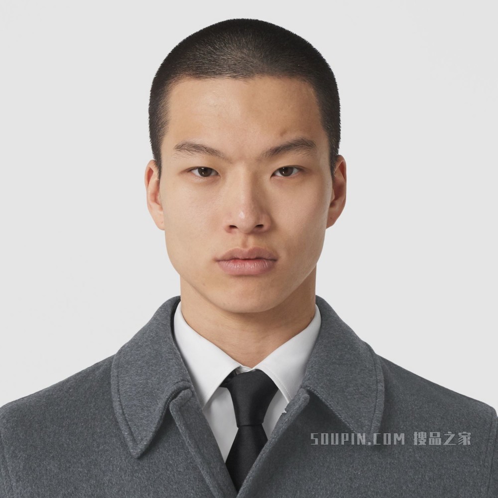 羊绒轻便大衣 (合金麻灰) - 男士