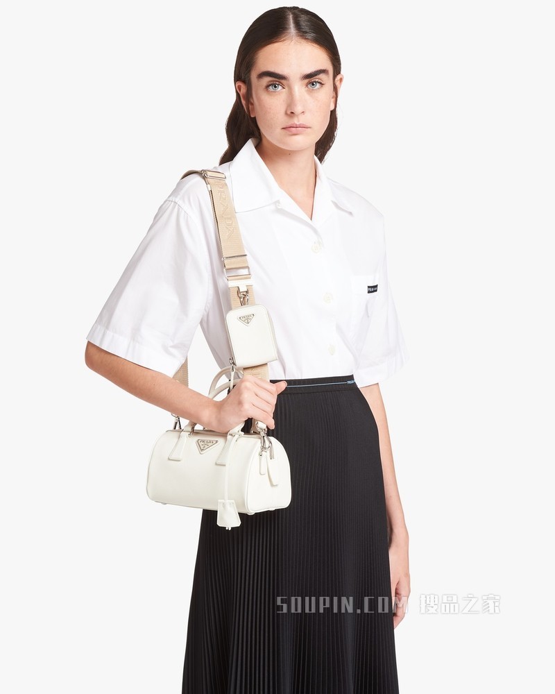Saffiano 皮革手袋