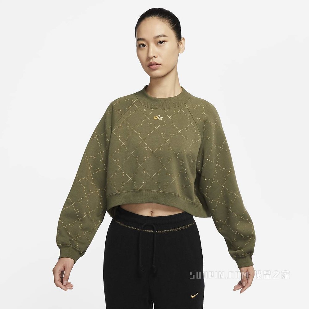 Nike Novelty 女子短款起绒运动衫
