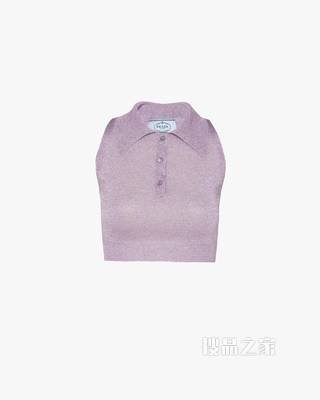 Lurex 面料短裁上衣