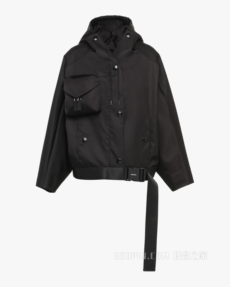 Re-Nylon 再生尼龙华达呢兜帽式夹克