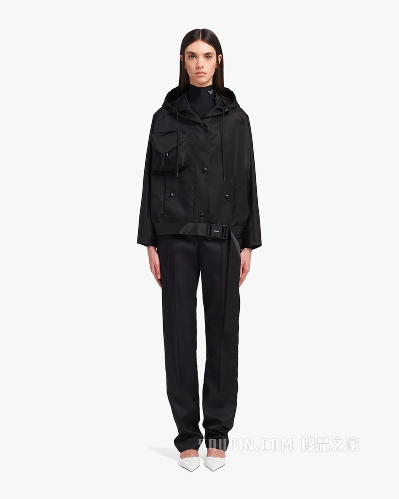 Re-Nylon 再生尼龙华达呢兜帽式夹克