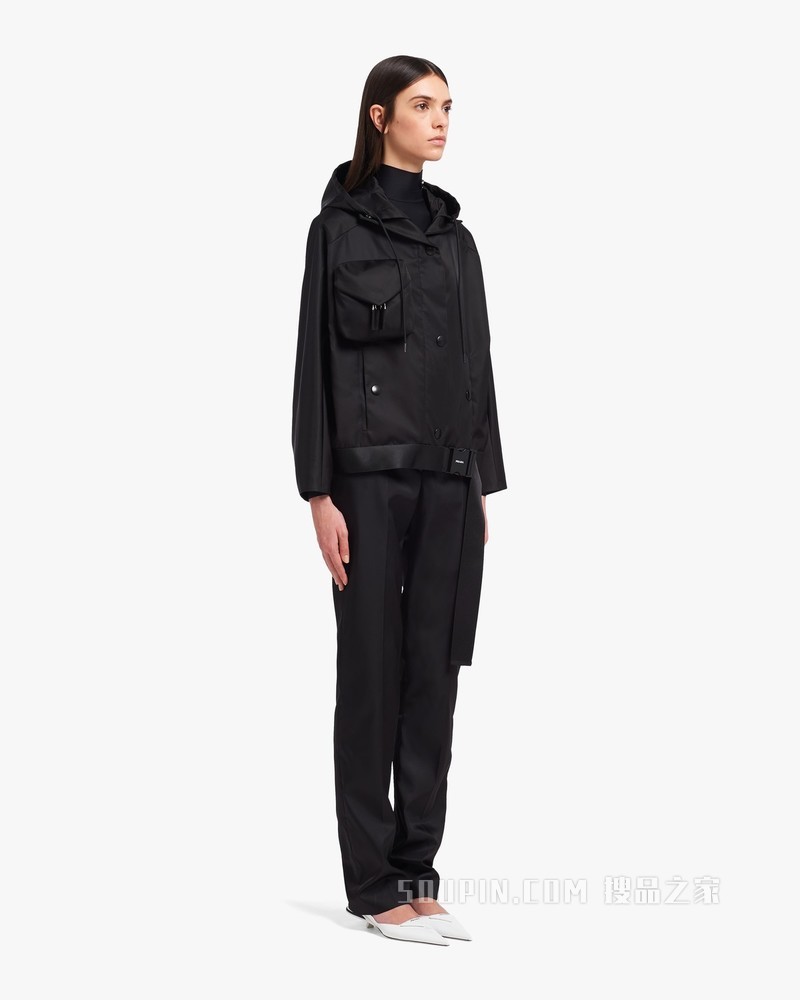 Re-Nylon 再生尼龙华达呢兜帽式夹克