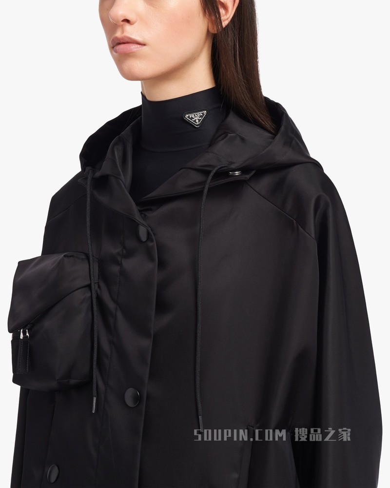Re-Nylon 再生尼龙华达呢兜帽式夹克