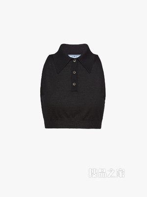羊绒和丝质短裁上衣