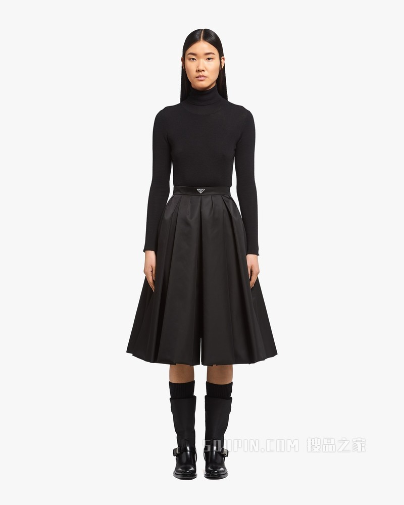 Re-Nylon 再生尼龙褶裥半身裙