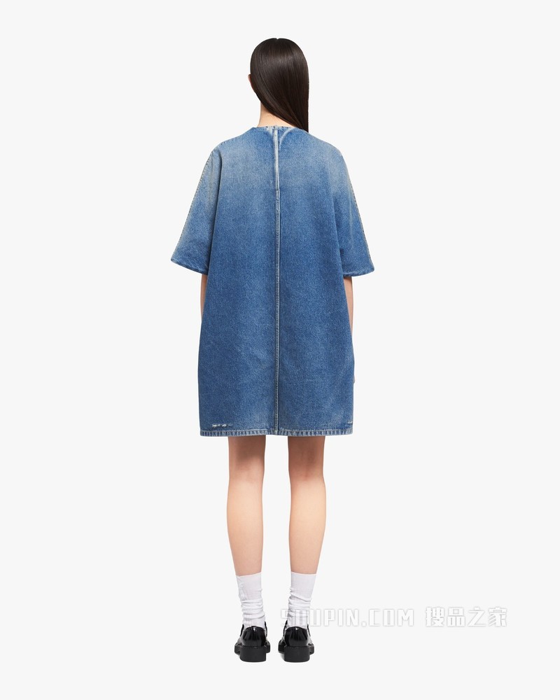 Organic 牛仔迷你连衣裙