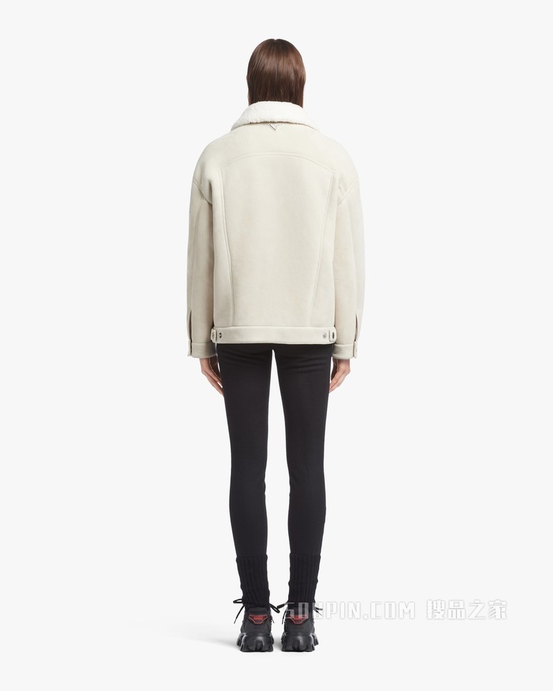 麂皮羊皮毛外套