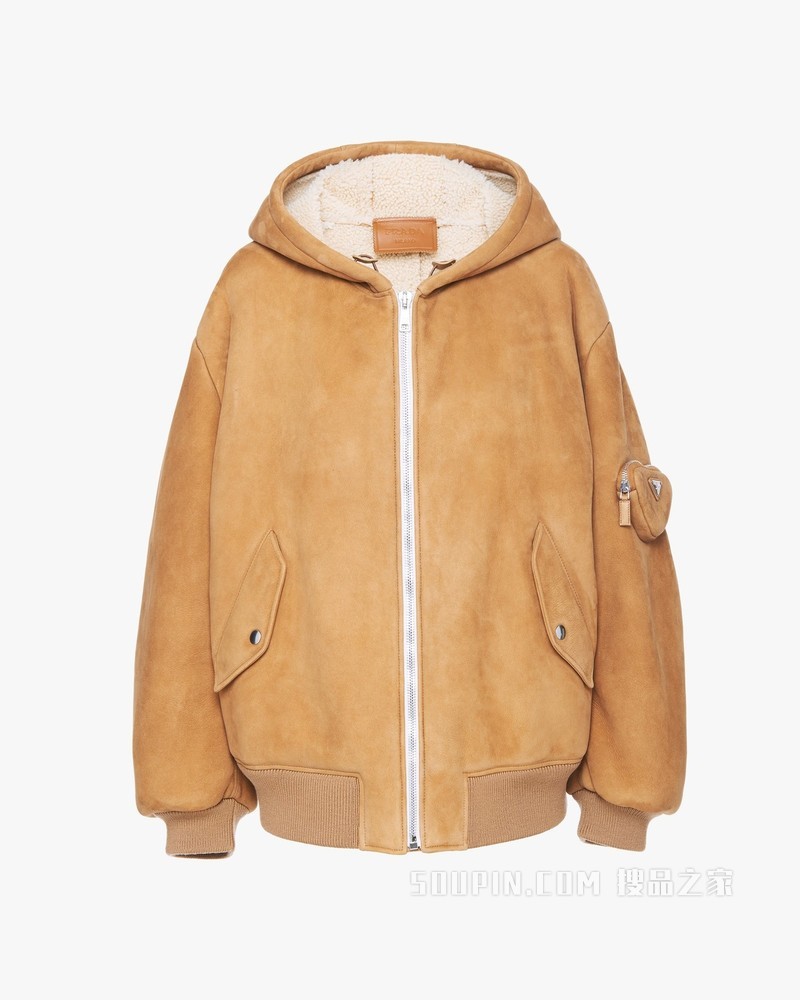 PRADA/普拉达】麂皮羊皮毛外套58A086_1ZXR_F036S-搜品之家