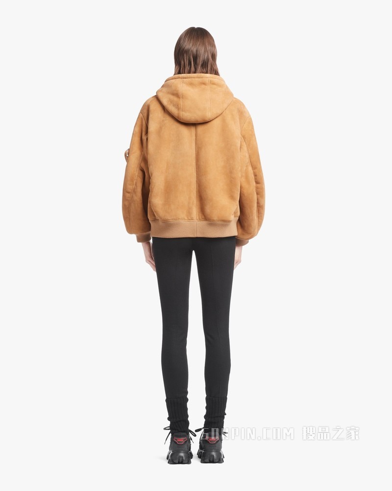 麂皮羊皮毛外套