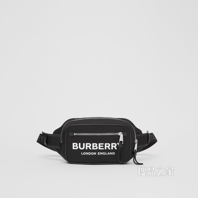 徽标印花 ECONYL® 腰包 (黑色)