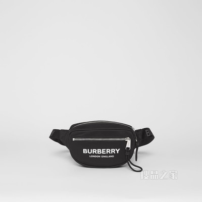 小号徽标印花 ECONYL® Cannon 腰包 (黑色)