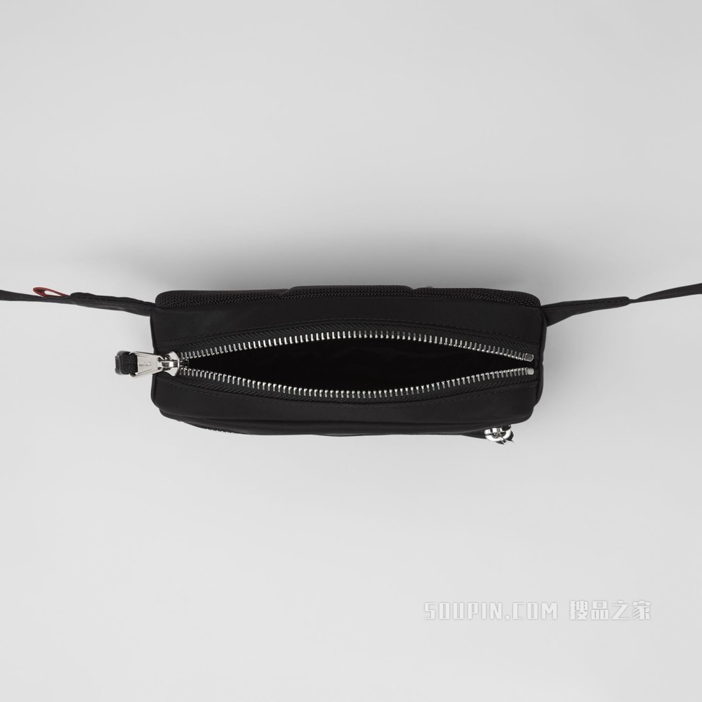 小号徽标印花 ECONYL® Cannon 腰包 (黑色)