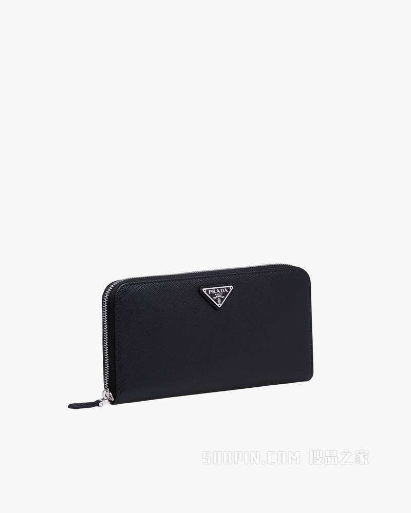大号Saffiano 皮革长钱夹