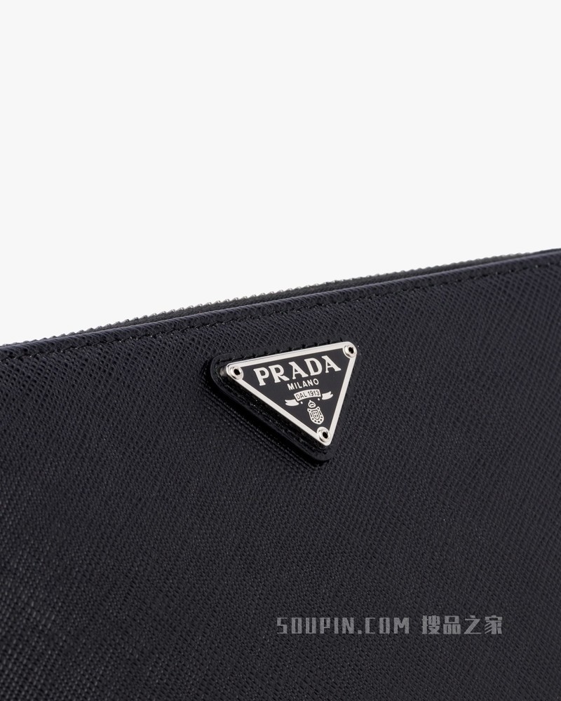 大号Saffiano 皮革长钱夹