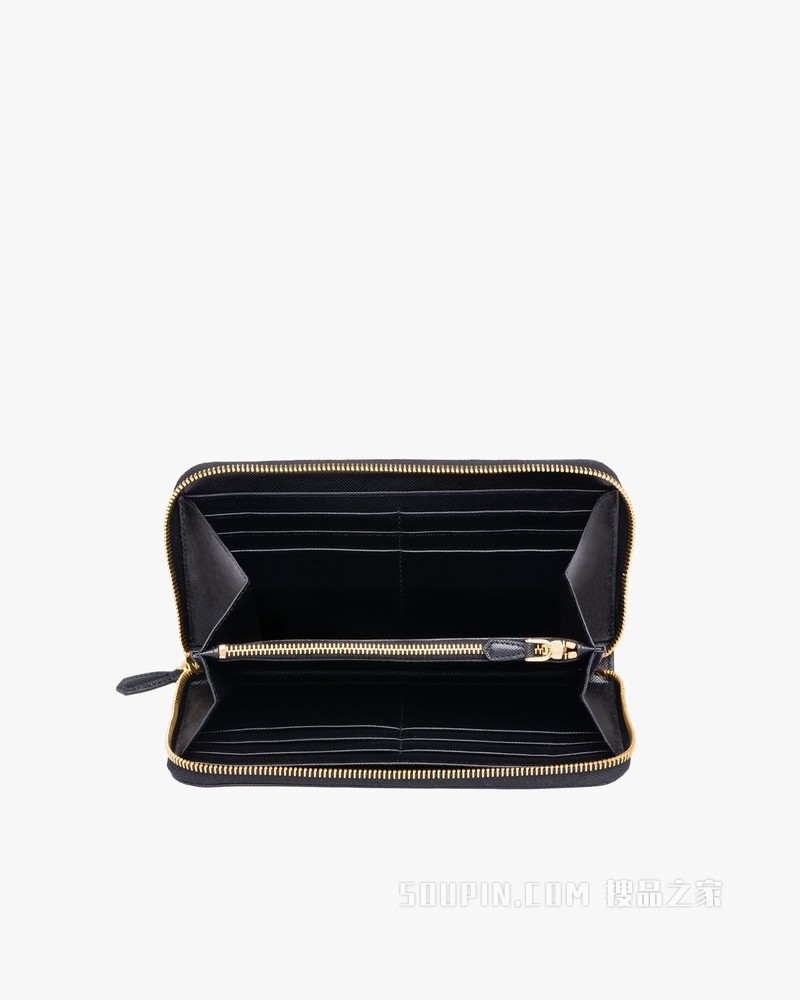 大号Saffiano 皮革长钱夹