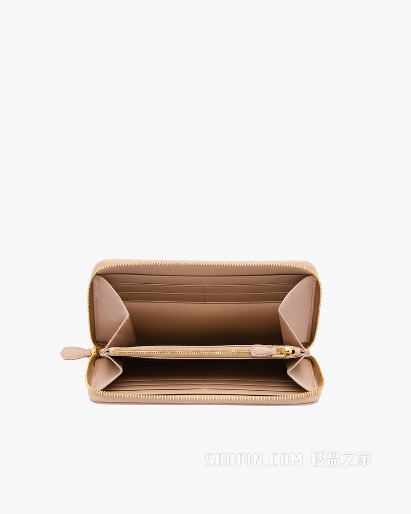大号Saffiano 皮革长钱夹