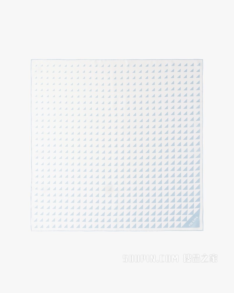 印花斜纹布围巾