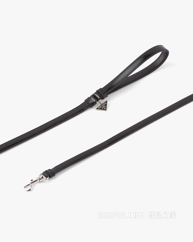 亮面皮革宠物牵引绳