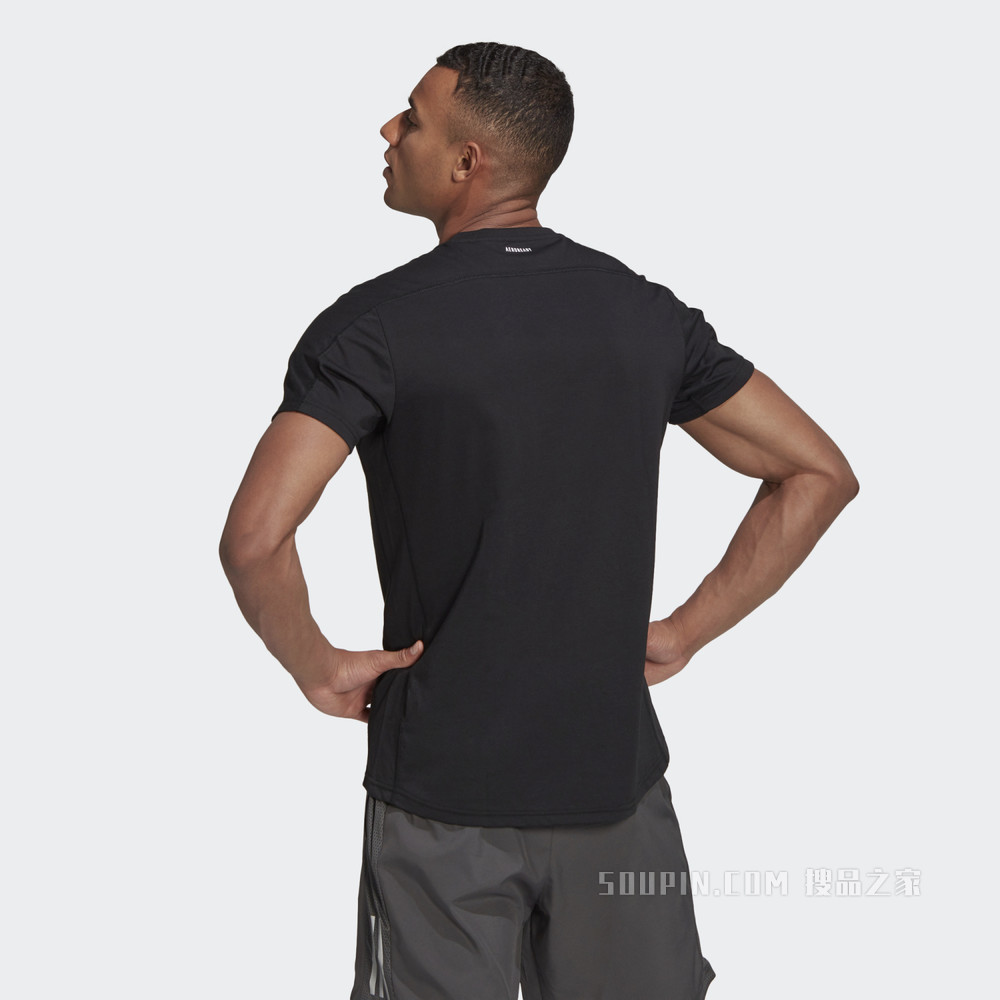 RUN LOGO TEE M 夏季跑步运动短袖T恤