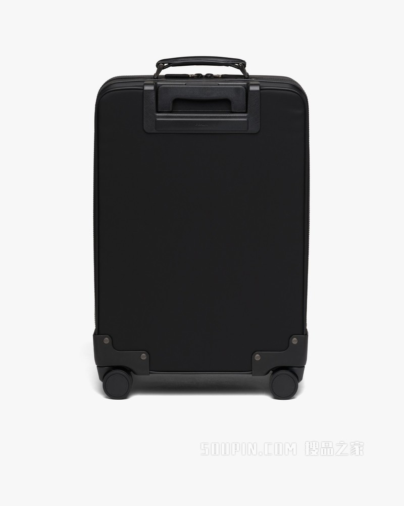 Re-Nylon 再生尼龙和Saffiano 皮革行李箱