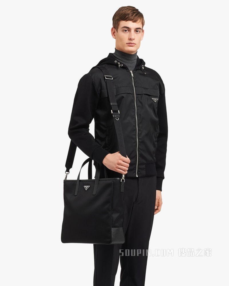 Re-Nylon 再生尼龙和Saffiano 皮革托特包