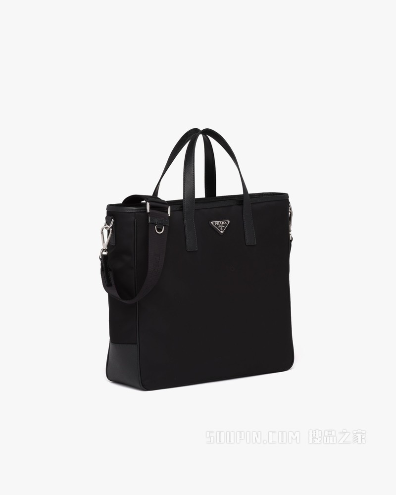 Re-Nylon 再生尼龙和Saffiano 皮革托特包