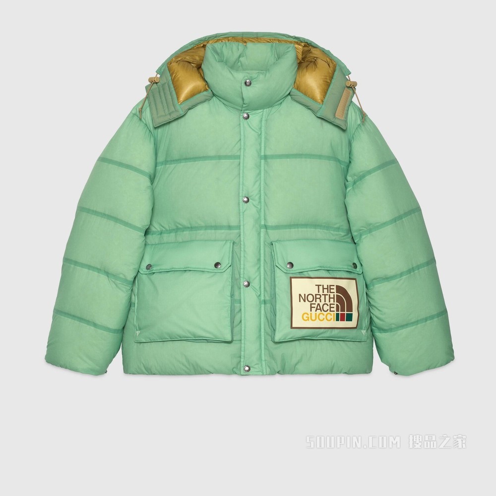 The North Face x Gucci联名系列羽绒夹克 水绿色