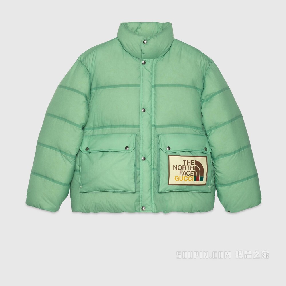 The North Face x Gucci联名系列羽绒夹克 水绿色
