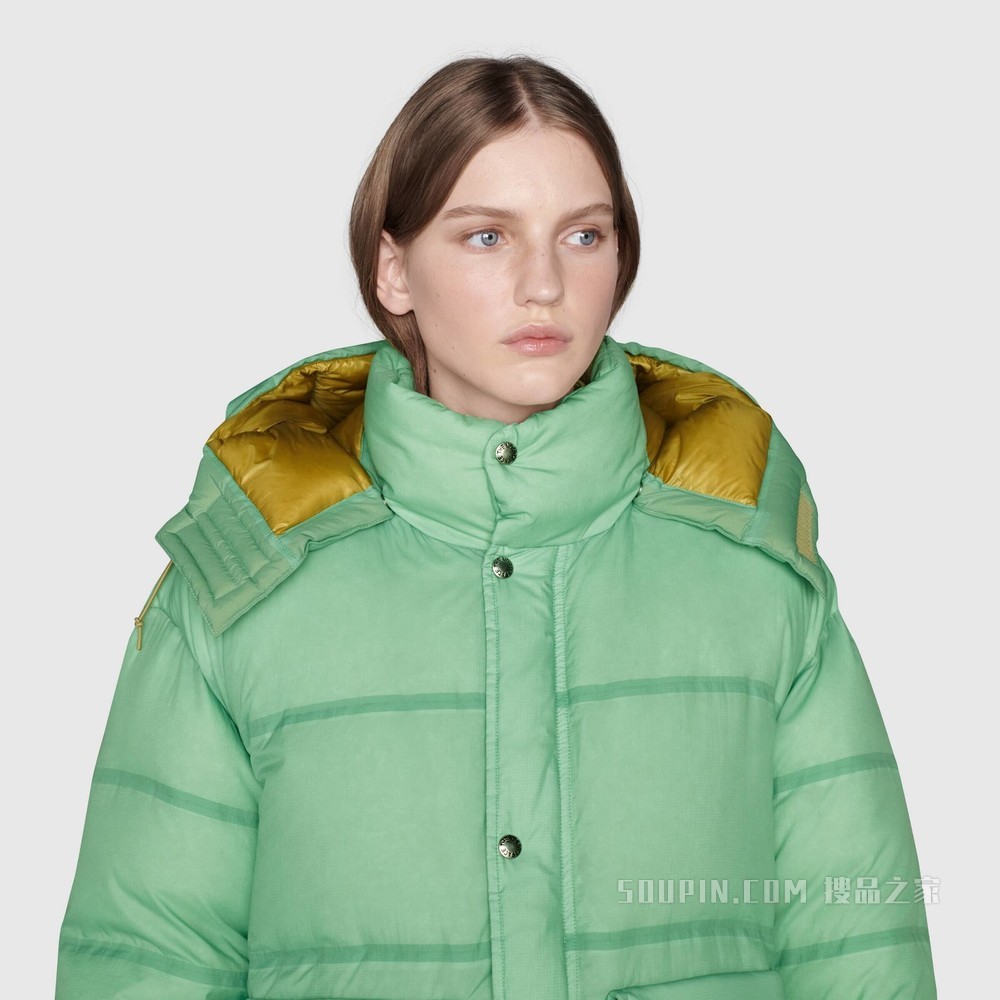 The North Face x Gucci联名系列羽绒夹克 水绿色