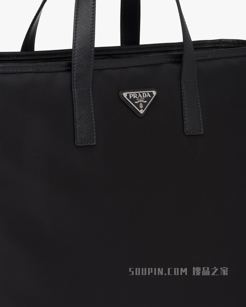 Re-Nylon 再生尼龙和Saffiano 皮革托特包