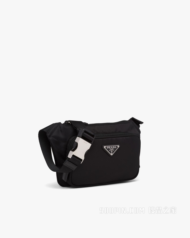Re-Nylon 再生尼龙和Saffiano 皮革单肩包