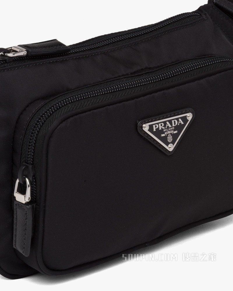 Re-Nylon 再生尼龙和Saffiano 皮革单肩包