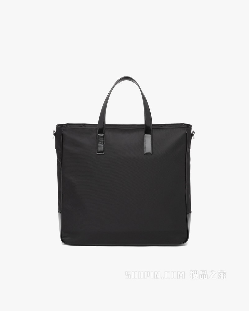 Re-Nylon 再生尼龙和皮革托特包