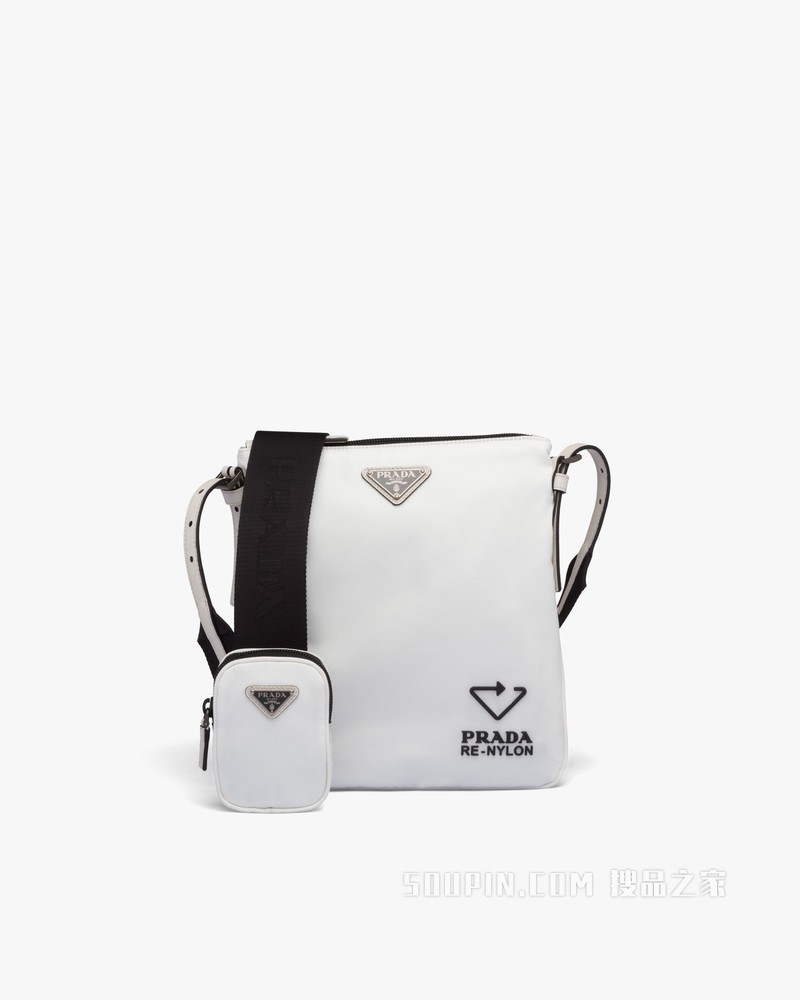 Re-Nylon再生尼龙和Saffiano 皮革单肩包